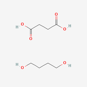 B1584996 Butanedioic acid, polymer with 1,4-butanediol CAS No. 25777-14-4