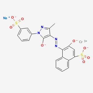 molecular formula C20H12CrN4O8S2.Na<br>C20H12CrN4NaO8S2 B1585011 Acid Red 186 CAS No. 52677-44-8