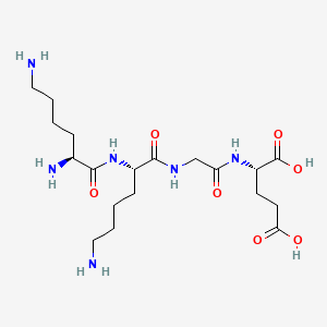 molecular formula C19H36N6O7 B1585028 Lysyl-lysyl-glycyl-glutamic acid CAS No. 72189-84-5