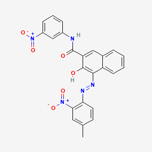 molecular formula C24H17N5O6 B1585064 2-Naphthalenecarboxamide, 3-hydroxy-4-[(4-methyl-2-nitrophenyl)azo]-N-(3-nitrophenyl)- CAS No. 3564-22-5