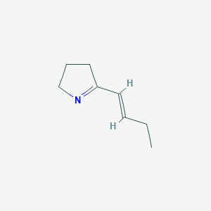 molecular formula C8H13N B158507 5-[(E)-But-1-enyl]-3,4-dihydro-2H-pyrrole CAS No. 139218-89-6