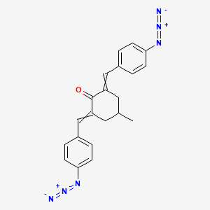 molecular formula C21H18N6O B1585088 Cyclohexanone, 2,6-bis[(4-azidophenyl)methylene]-4-methyl- CAS No. 5284-79-7