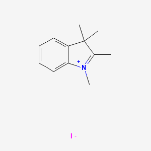 molecular formula C12H16IN B1585091 1,2,3,3-四甲基-3H-吲哚碘化物 CAS No. 5418-63-3