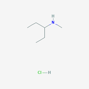 molecular formula C6H16ClN B158510 N-(1-ethylpropyl)-N-methylamine hydrochloride CAS No. 130985-81-8