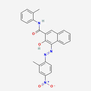 molecular formula C25H20N4O4 B1585111 2-Naphthalenecarboxamide, 3-hydroxy-4-[(2-methyl-4-nitrophenyl)azo]-N-(2-methylphenyl)- CAS No. 6410-32-8