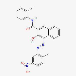 molecular formula C25H20N4O4 B1585113 2-Naphthalenecarboxamide, 3-hydroxy-4-[(2-methyl-5-nitrophenyl)azo]-N-(2-methylphenyl)- CAS No. 6655-84-1