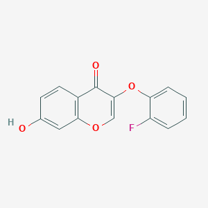 molecular formula C15H9FO4 B158512 3-(2-fluorophenoxy)-7-hydroxy-4H-chromen-4-one CAS No. 137374-74-4