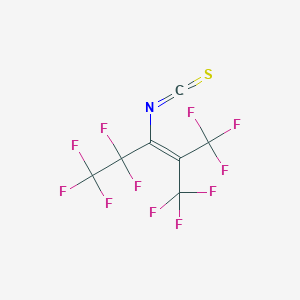 molecular formula C7F11NS B158516 1,1,1,4,4,5,5,5-Octafluoro-3-isothiocyanato-2-(trifluoromethyl)pent-2-ene CAS No. 133586-43-3