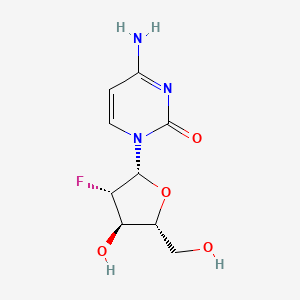 molecular formula C9H12FN3O4 B1585163 2'-Fluoro-2'-deoxy-arabinofuranosyl-cytidine CAS No. 56632-83-8