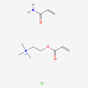 molecular formula C11H21ClN2O3 B1585165 Prop-2-enamide;trimethyl(2-prop-2-enoyloxyethyl)azanium;chloride CAS No. 69418-26-4