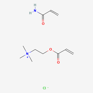 molecular formula C11H21ClN2O3 B1585165 Ethanaminium, N,N,N-trimethyl-2-((1-oxo-2-propenyl)oxy)-, chloride, polymer with 2-propenamide CAS No. 69418-26-4