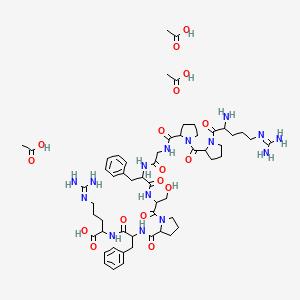 molecular formula C56H85N15O17 B1585176 Bradykinin Triacetate CAS No. 5979-11-3