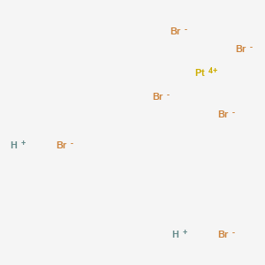 B1585183 Platinate(2-), hexabromo-, dihydrogen, (OC-6-11)- CAS No. 20596-34-3
