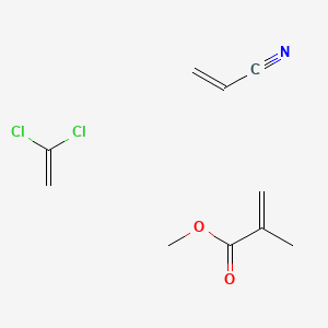 molecular formula C10H13Cl2NO2 B1585185 2-Propenoic acid, 2-methyl-, methyl ester, polymer with 1,1-dichloroethene and 2-propenenitrile CAS No. 25214-39-5