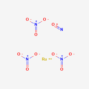 molecular formula N4O10Ru B1585189 Ruthenium, tris(nitrato-kappaO)nitrosyl- CAS No. 34513-98-9