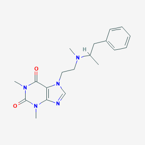 molecular formula C19H25N5O2 B158527 1,3-Dimethyl-7-[2-[methyl(1-phenylpropan-2-yl)amino]ethyl]purine-2,6-dione CAS No. 133563-07-2