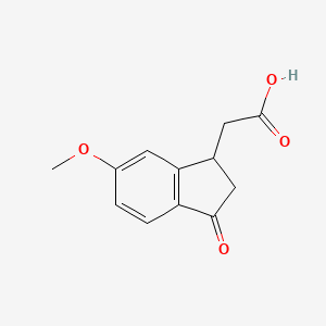 molecular formula C12H12O4 B1585280 2-(6-methoxy-3-oxo-2,3-dihydro-1H-inden-1-yl)acetic acid CAS No. 24467-92-3