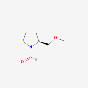 molecular formula C7H13NO2 B1585296 (S)-(-)-2-(Methoxymethyl)-1-pyrrolidinecarboxaldehyde CAS No. 63126-45-4