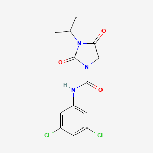 molecular formula C13H13Cl2N3O3 B1585299 1-Imidazolidinecarboxamide, N-(3,5-dichlorophenyl)-3-(1-methylethyl)-2,4-dioxo- CAS No. 63637-89-8