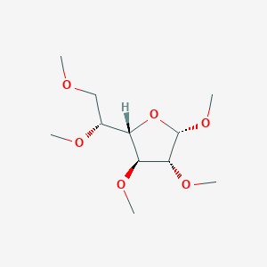 molecular formula C11H22O6 B158535 (2S,3S,4R,5S)-2-[(1R)-1,2-dimethoxyethyl]-3,4,5-trimethoxyoxolane CAS No. 10225-58-8