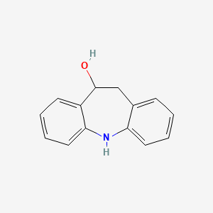 molecular formula C14H13NO B1585414 10,11-Dihydro-5H-dibenzo[b,f]azepin-10-ol CAS No. 4014-77-1