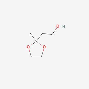 molecular formula C6H12O3 B1585420 2-Methyl-1,3-dioxolane-2-ethanol CAS No. 5754-32-5