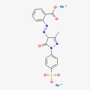 molecular formula C17H12N4Na2O6S B1585443 Disodium 2-((4,5-dihydro-3-methyl-5-oxo-1-(4-sulphonatophenyl)-1H-pyrazol-4-yl)azo)benzoate CAS No. 6359-83-7
