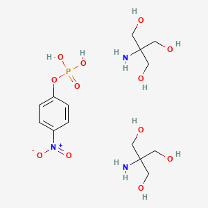 molecular formula C14H28N3O12P B1585474 2-amino-2-(hydroxymethyl)propane-1,3-diol;(4-nitrophenyl) dihydrogen phosphate CAS No. 68189-42-4