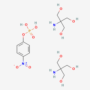 molecular formula C14H28N3O12P B1585474 Mono(p-nitrophenyl) phosphate 2-amino-2-(hydroxymethyl)-1,3-propanediol salt (1:2) CAS No. 68189-42-4