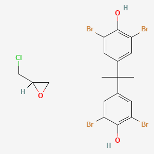 molecular formula C18H17Br4ClO3 B1585482 2-(Chloromethyl)oxirane;2,6-dibromo-4-[2-(3,5-dibromo-4-hydroxyphenyl)propan-2-yl]phenol CAS No. 40039-93-8