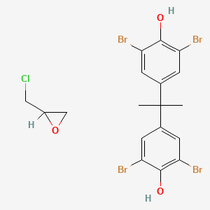 molecular formula C18H17Br4ClO3 B1585482 Phenol, 4,4'-(1-methylethylidene)bis(2,6-dibromo-, polymer with (chloromethyl)oxirane CAS No. 40039-93-8