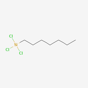 molecular formula C7H15Cl3Si B1585546 Silane, trichloroheptyl- CAS No. 871-41-0