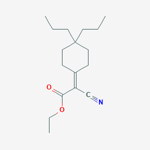 molecular formula C17H27NO2 B158555 Cyano-(4,4-dipropyl-cyclohexylidene)-acetic acid ethyl ester CAS No. 130065-93-9