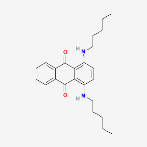 molecular formula C24H30N2O2 B1585557 9,10-蒽醌，1,4-双(戊基氨基)- CAS No. 2646-15-3