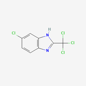 molecular formula C8H4Cl4N2 B1585570 5-Chloro-2-(trichloromethyl)benzimidazole CAS No. 3584-66-5