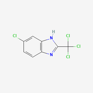 molecular formula C8H4Cl4N2 B1585570 5-氯-2-(三氯甲基)-1H-苯并咪唑 CAS No. 3584-66-5