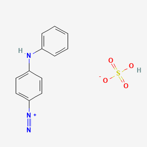 molecular formula C12H11N3O4S B1585579 Benzenediazonium, 4-(phenylamino)-, sulfate (1:1) CAS No. 4477-28-5