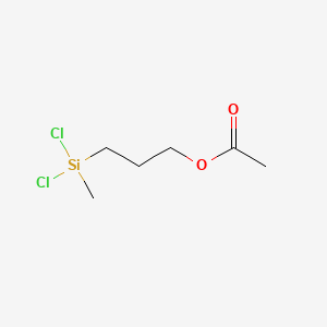 molecular formula C6H12Cl2O2Si B1585587 3-(二氯(甲基)甲硅烷基)丙酸乙酯 CAS No. 5290-24-4