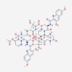 molecular formula C64H78N14O24 B015856 Luzopeptin A CAS No. 75580-37-9