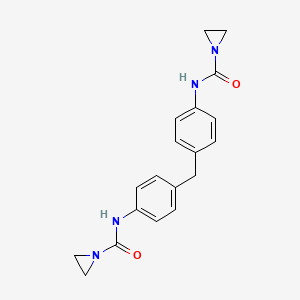 molecular formula C19H20N4O2 B1585608 1-Aziridinecarboxamide, N,N'-(methylenedi-4,1-phenylene)bis- CAS No. 7417-99-4