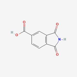 molecular formula C9H5NO4 B1585612 1H-Isoindole-5-carboxylic acid, 2,3-dihydro-1,3-dioxo- CAS No. 20262-55-9