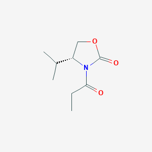 molecular formula C9H15NO3 B1585621 (R)-4-异丙基-3-丙酰氧代恶唑烷-2-酮 CAS No. 89028-40-0