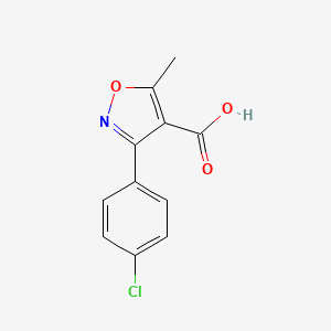 molecular formula C11H8ClNO3 B1585637 3-(4-Chlorophenyl)-5-methylisoxazole-4-carboxylic acid CAS No. 91182-87-5
