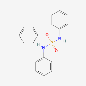molecular formula C18H17N2O2P B1585643 Phosphorodiamidic acid, N,N'-diphenyl-, phenyl ester CAS No. 18995-02-3