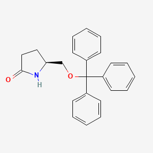 molecular formula C24H23NO2 B1585654 (S)-(+)-5-(Trityloxymethyl)-2-pyrrolidinone CAS No. 105526-85-0