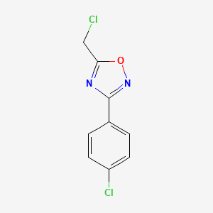 molecular formula C9H6Cl2N2O B1585664 5-(Chloromethyl)-3-(4-chlorophenyl)-1,2,4-oxadiazole CAS No. 57238-75-2
