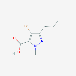 molecular formula C8H11BrN2O2 B158567 4-Bromo-1-methyl-3-propyl-1H-pyrazole-5-carboxylic acid CAS No. 128537-50-8