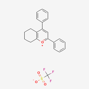 2,4-Diphenyl-5,6,7,8-tetrahydrochromenylium trifluoromethanesulfonate