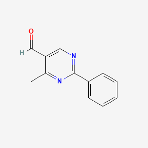 molecular formula C12H10N2O B1585686 4-甲基-2-苯基嘧啶-5-甲醛 CAS No. 342405-36-1