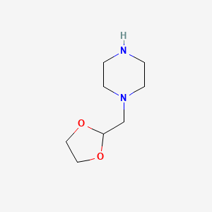 molecular formula C8H16N2O2 B1585695 1-(1,3-Dioxolan-2-ylmethyl)piperazine CAS No. 682802-92-2